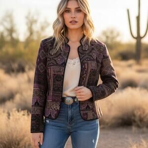 Christopher & Banks TapestryY2K Era  Jacket - Medium